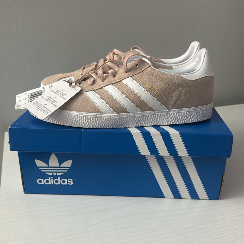 Adidas Gazelle Soft Pink and White Sneakers